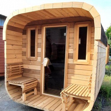 4 Meter Quadro Sauna mit...