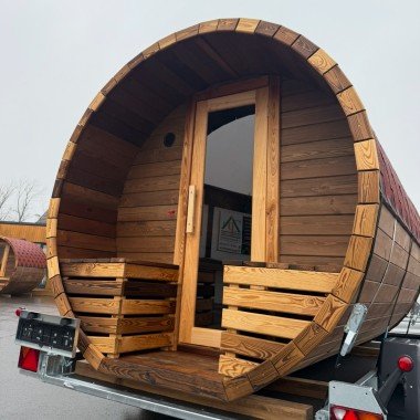 Mobile 2,5 Meter Fasssauna...